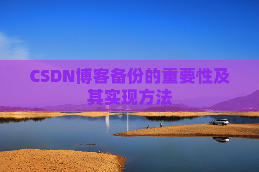 CSDN博客备份的重要性及其实现方法